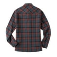thumbnail image 4 of Men's Warmest Winter Coat Casual Plush Plaid Print Turn-Down Collar Coat Long Sleeve Pocket Jacket Coat Young Men's Winter Jackets down Hunting Coat Mens Coat Small Coat for Winter Men unique gifts, 4 of 6