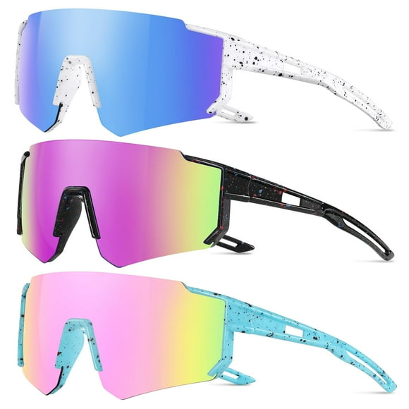 Gafas de sol Kunchu para niños con protección polarizada UV400, paquete de 3