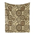 thumbnail image 1 of Animal Print Soft Flannel Fleece Throw Blanket, Safari Pattern Cheetah Skin Print Fauna Theme in Neutral Colors, Cozy Plush for Indoor and Outdoor Use, 70" x 90", Brown Beige, by Ambesonne, 1 of 6