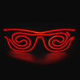 thumbnail image 2 of Gafas rojas El Wire, gafas de neón Rave que destellan iluminan gafas Led para decoraciones de fiestas, 2 of 5