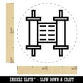 thumbnail image 2 of Torah Scroll Jewish Symbol Israel Self-Inking Rubber Stamp Ink Stamper - Pink Ink - Mini 1/2 Inch, 2 of 7