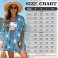 thumbnail image 7 of Xoenoiee Turtle Starfish Print 2 Piece Sets for Women Summer Oversized Short Sleeve Blouse and Shorts Lounge Sets Matching Outfits Clothing for Holiday Vacation, L, 7 of 7