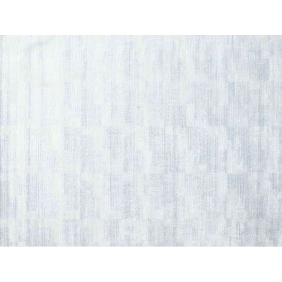 Ahgly Company Indoor Rectangle Contemporary Water Blue Solid Area Rugs, 5' x 8'