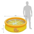 thumbnail image 6 of YfulYde Sun Club 17789 5 Foot x 16.5 Inch 1 to 2 Person Capacity Orange 3D Kids above Ground Inflatable Outdoor Backyard Kiddie Swimming Pool, 2 Pack, 6 of 6