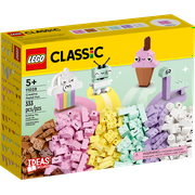 LEGO Classic Creative Pastel Fun Bricks Box 11028, Building Toys for Kids, Girls, Boys ages 5 Plus with Models; Ice Cream, Dinosaur, Cat & More, Creative Learning Gift