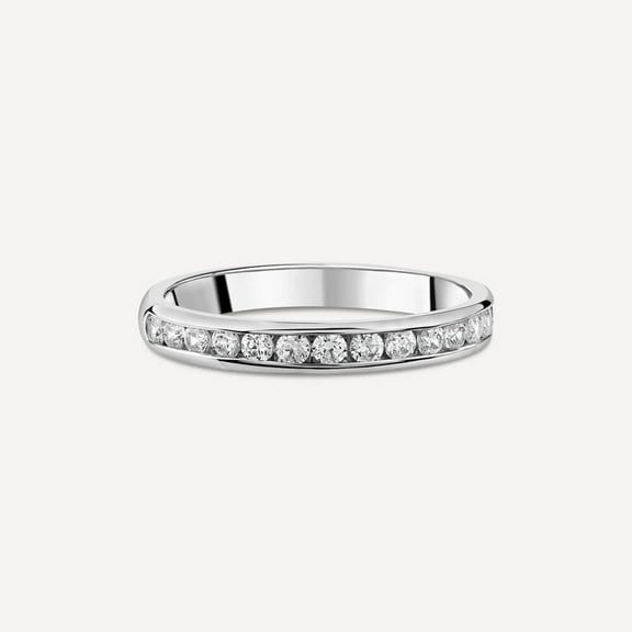 Silvago Jewel 14K White Gold Plated Ring - 0.8 Ct VVS1 Round Cut Diamond Solitaire Ring - Bezel Set Ring Wedding Engagement Women's - Diamond Ring For Birthday Gift - Anniversary Gift Clearance Ring
