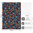 thumbnail image 2 of 2 Pcs Pioneer Flower Floral Print Pattern Kitchen Towels, Funny Microfiber Dish Towel Set, 18" X 26" Tea Towels, 2 of 6