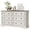 White 6 Drawer Dresser, variant on VVFLU Farmhouse 6 Drawer Dresser for Bedroom, 53.9" Wide Wood Rustic Chest of Drawers for Bedroom, Storage Dressers Clothes Organizer for Closet, Living Room, Hallway, Dining Room