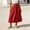 Red, variant on Women's Bubble Midi Skirt Elastic Waist Puffy Hem Skirt Solid Casual Beach Skirts