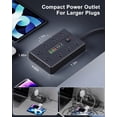 thumbnail image 6 of Surge Protector Power Strip with 16 AC Outlets 6 USB Ports(3 Type C), Thin Flat Plug 6.5 FT Extension Cord with Multiple Outlets, Outlet Extender with Surge Protection for , Office, Dorm, 6 of 6