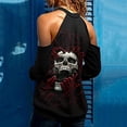 thumbnail image 4 of Puntoco Blusa de manga larga con cuello redondo y estampado de Halloween para mujer a la moda de verano Puntoco Puntoco-1189, 4 of 8