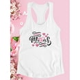 thumbnail image 3 of Mothers Day Noir Pink Racerback Tank Women -Image by Shutterstock, Female x-Small, 3 of 4