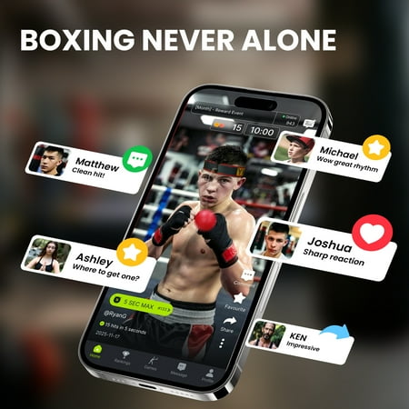 YMX BOXING® Ultimate Reflex Ball Set with Counter App - Great for Reflex, Timing, Accuracy, Focus & Coordination Training for Boxing, MMA and Krav Mega