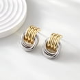 thumbnail image 5 of Pendientes dnswez Chunky Gold Knot para mujer, 30 mm, 5 of 5