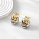 thumbnail image 5 of Pendientes dnswez Chunky Gold Knot para mujer, 30 mm, 5 of 5