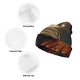 thumbnail image 3 of Kdxio Banana Leaf Meditating Gorilla Winter Beanie for Men Women Beanie Knit Hat Cuffed Cap Beanie Knit Chunky Snow Cap, 3 of 6
