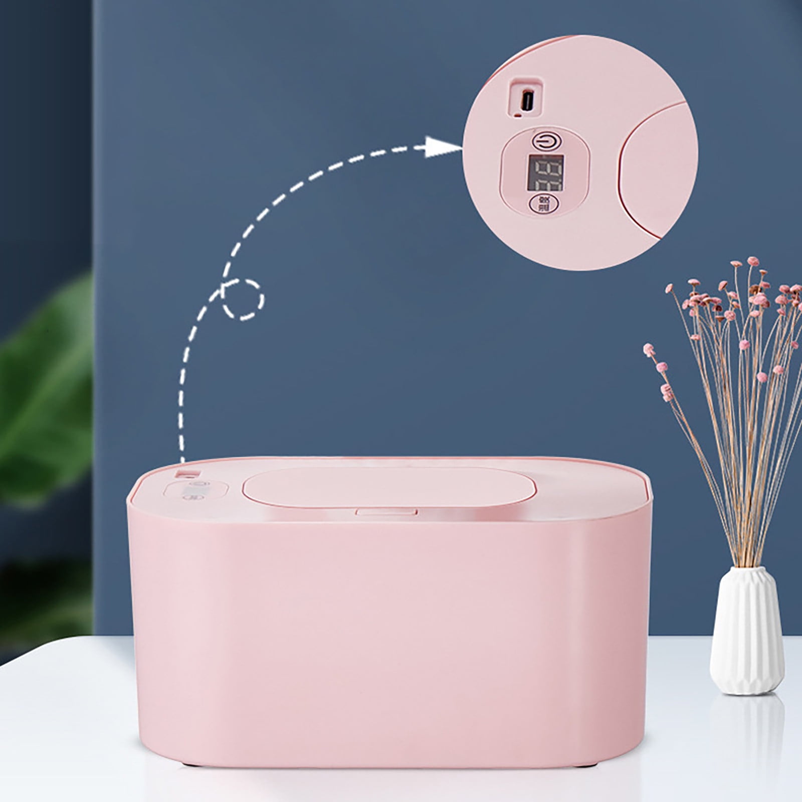 Portable USB Wet Towel Heater for Travel - Constant Temperature Wireless Car Charging Cosmetic