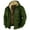 Army Green, variant on GrmtClth Winter Jackets for Men Sherpa Lined Zip Up Hoodie Casual Drawstring Hooded Jackets Coat Loose Fit Warm Sweatshirt with Pockets Army Green 3XL