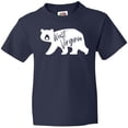 thumbnail image 3 of Inktastic West Virginia White Bear Silhouette Youth T-Shirt, 3 of 5