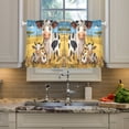 thumbnail image 2 of joogoo Cute Cow on Grassland Curtains Sets Half Window Cafe Farmhouse Tier 2 Panels Short Curtain Rod Pocket 27"W x 24"L, 2 of 7