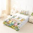 thumbnail image 5 of Erosebridal Cute Rabbit Kids Twin Sheet Sets,Cartoon Gnome Colorful Easter Eggs Bedding For Girls Teens 3-Piece, 5 of 6