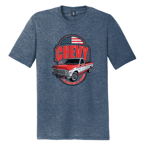 Chevy Trucks Vintage T Shirt - Navy Frost 3XL