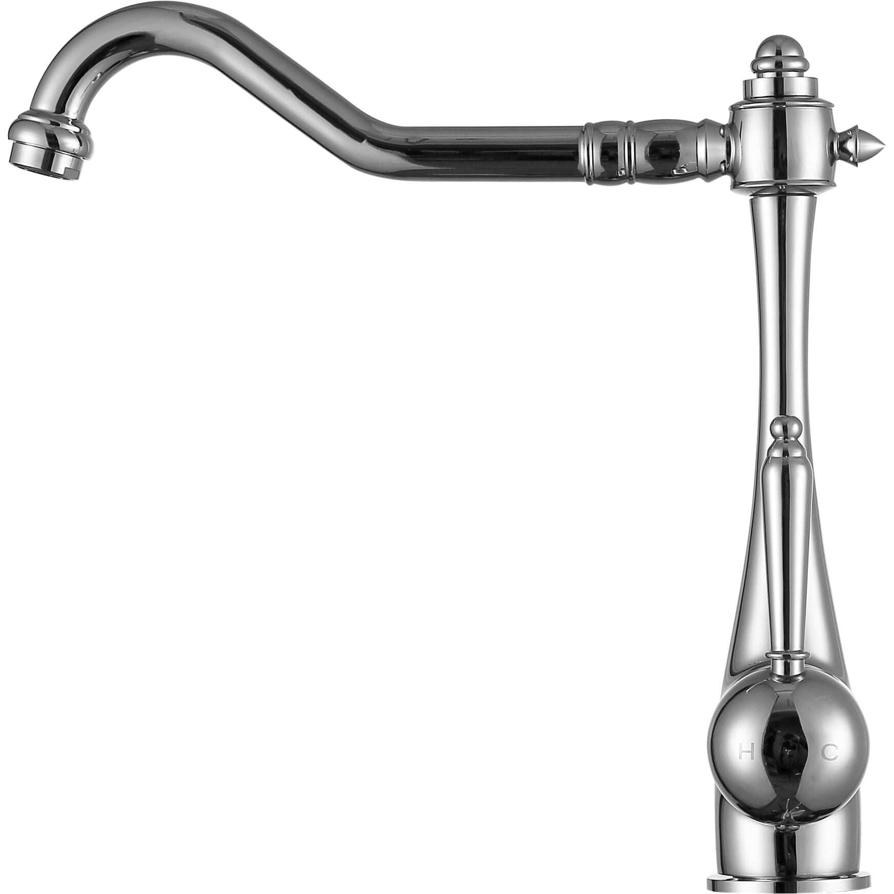 Patriarch Single Handle Standard Kitchen Faucet in Polished Chrome