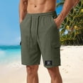 thumbnail image 2 of Men Summer Cargo Shorts with Multiple Pockets Classic Fit Drawstring Waist Casual Style 1979 Print Lightweight Workwear, 2 of 5