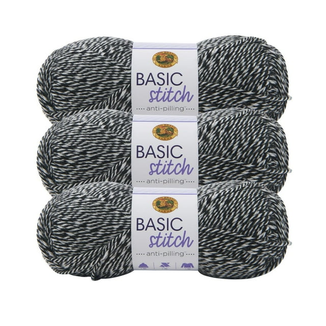 Fil Lion Brand Basic Stitch® Anti Pilling™ Fil acrylique moyen/peigné n° 4, 100g/ 170m, 3-CT