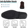 thumbnail image 4 of Men's Chelsea Boots Classic Formal Slip-On Leather Comfortable Casual Lightweight Pointed Toe Business Boots Brown 11.5 US, 4 of 7
