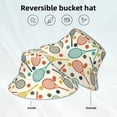 thumbnail image 5 of Daiia Racket and Tennis Ball Pattern Bucket Hat - Trendy Cotton Sun Hat for Beach, Golf, Fishing - Fun Outdoor Vacation Boonie for Men and Women, 5 of 9