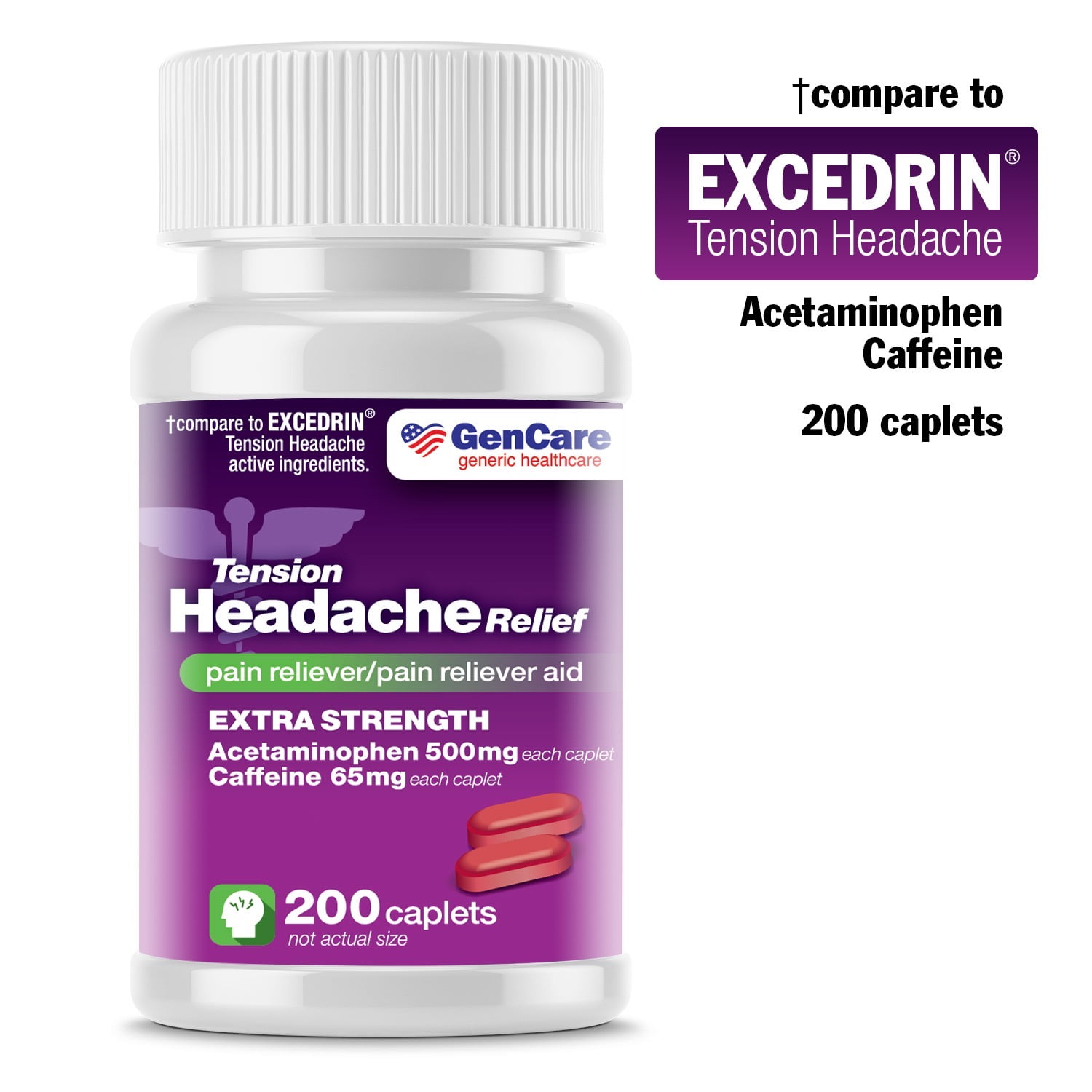 Gencare Tension Headache Relief Extra Strength (200 Caplets