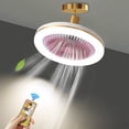 thumbnail image 4 of Ventilador de Techo 48/60W Luz Control Remoto Head Shaking Portalámparas E27 3 velocidades (K), 4 of 5