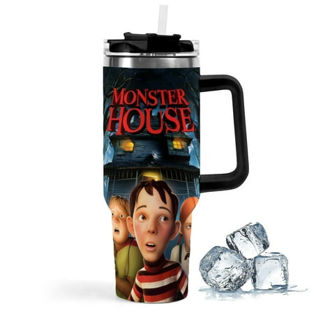 

Monster House Large capacity car cup has an iconic print is durable with insulation and features a leak-proof lid. Perfect for fans.