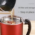 Bacon Grease Container 1.3L Cooking Oil Storage Can with Strainer,Oil