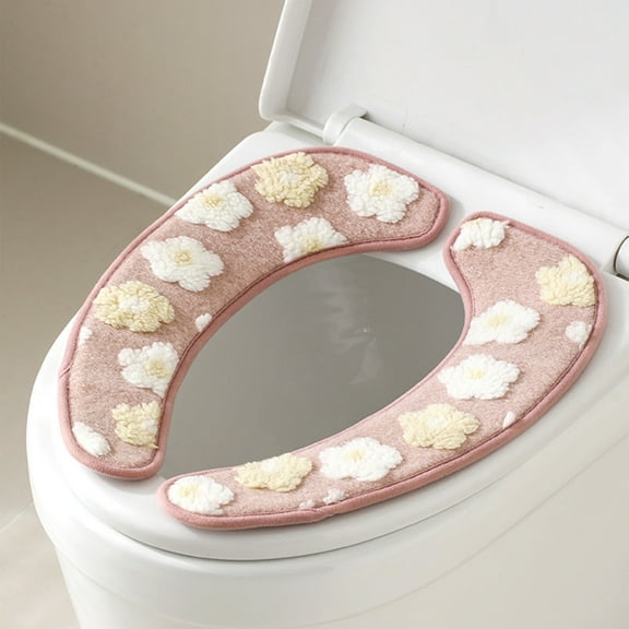 Soft Toilet Seat Under $10 Toilet Seat Cushion Fall And Winter Thickened Thermal Insulation Toilet Seat Paste Paste Type Toilet Seat Universal Toilet Seat A Set Of Two Pieceon Clearance
