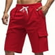 thumbnail image 1 of pstuiky Pantalones cortos de entrenamiento para hombre, Pantalones cortos de lino de verano para hombre, de color liso, con cintura elástica y bolsillo con cordón. Pantalones cortos de golf, 1 of 6