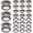 Gunmetal, variant on 5/8" (16MM) Hole 50 Sets Grommets Eyelets with Washers for Leather, Tarp, Canvas (Gunmetal)
