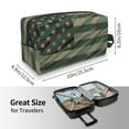 thumbnail image 5 of Honeii Jungle Green Camo USA Flag Print Multi-Purpose Storage Bag,Hanging Dopp Kit,Small Toiletry Bag for Traveling for Toiletries, Makeup, and Small Essentials, 5 of 7