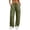 Army Green plus size cargo pants with pockets a1, variant on Cagogo Women Plus Size Cargo Wide Leg Drawstring Loose Pants with Pockets Casual Streetwear Long Trousers Elastic Waist Summer Lounge Pants, Navy 3XL