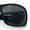 All Black, variant on Mens Matte Classic Rectangular Wrap Around Biker Plastic Sunglasses All Black