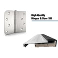 thumbnail image 3 of Black 36″x80″ Textured Fiberglass Entry Door – Double-sided Frosted Glass, Left Hand Inswing, 3 of 5