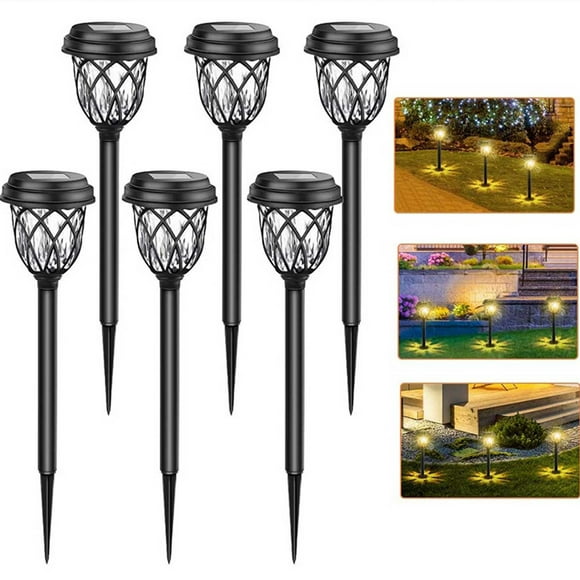 EGNMCR Solar Outdoor Lights, Waterproof Landscape Spotlights, Garden Lights, Wireless Solar Powered Outdoor Lights/Lighting for Yard, Walkway, Driveway, Porch, Patio （6pcs）