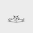 thumbnail image 2 of 1 Carat Beautiful IGI Certified Lab Grown Diamond Engagement Ring for Women 10K White Gold | Heart Cut Lab Created Solitaire Diamond Rings | Size 7 Diamond-Capitals, 2 of 8