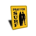 thumbnail image 3 of Pray for Surf Novelty Sign, Metal Wall Decor - 10x14 inches, 3 of 4
