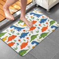 thumbnail image 4 of Colorful Dinosaur and Flower Pattern Bathroom Rugs Mat,Non Slip Microfiber Bathroom Rug,Rubber Backing,Soft Bathroom Mats for Bathroom Floor,Tub and Shower,20x32in(50x80cm), 4 of 5