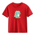 thumbnail image 7 of Piuwrlz Short Shirts Sleeve Kids Girls Graphic T-Shirts Crew Neck Pullover Red Size 2-3 Years, 7 of 7