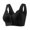 Black, variant on Yesbay Women Bra Seamless Elastic Shoulder Strap Wireless Front Button Closure Good Breathability Push-up Sport Yoga Lady Bra