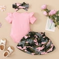 thumbnail image 3 of Gyratedream Baby Girls Summer Clothes Ruffles Romper Tutu Skirt 3PCS Outfit Set,12-18 Months, 3 of 10