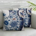 thumbnail image 3 of COMIO  Blue Chinoiserie Vase Farmhouse Sofa Cushion Cover Blue and White Porcelain Oriental Garden Home Decor Throw Pillow Cushion Chinoiserie Chic Asian Euro Sham Pillow White (Color :, 3 of 5
